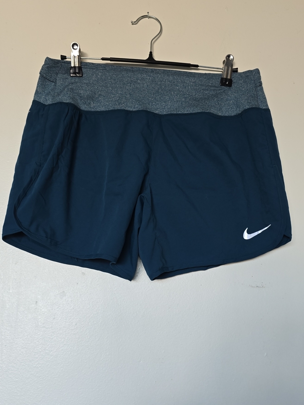Nike Women’s Teal Athletic Shorts with Heathered Gray Waistband